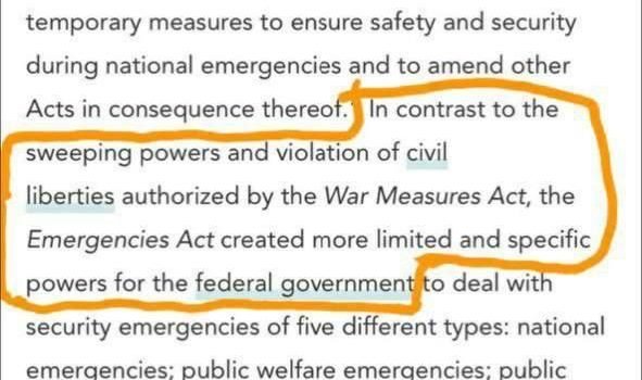 February 14, 2022 – Emergencies Act Canada